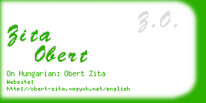 zita obert business card